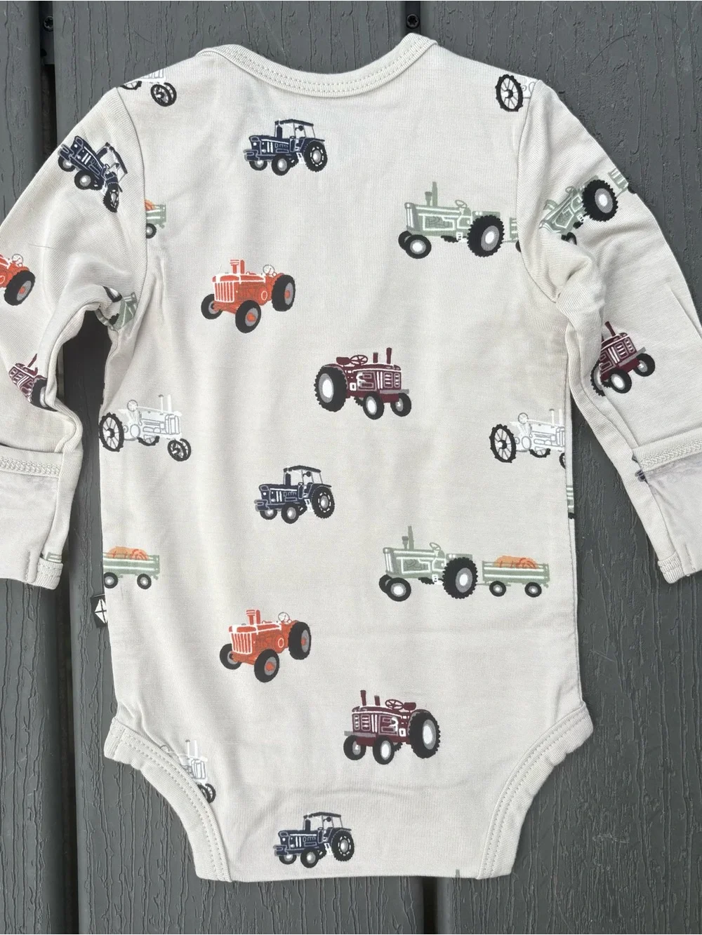 NWT Kyte Baby Boys Tractor Long Sleeve Bodysuit